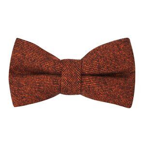 1762 Highland Weave Copper Brown Bow Tie